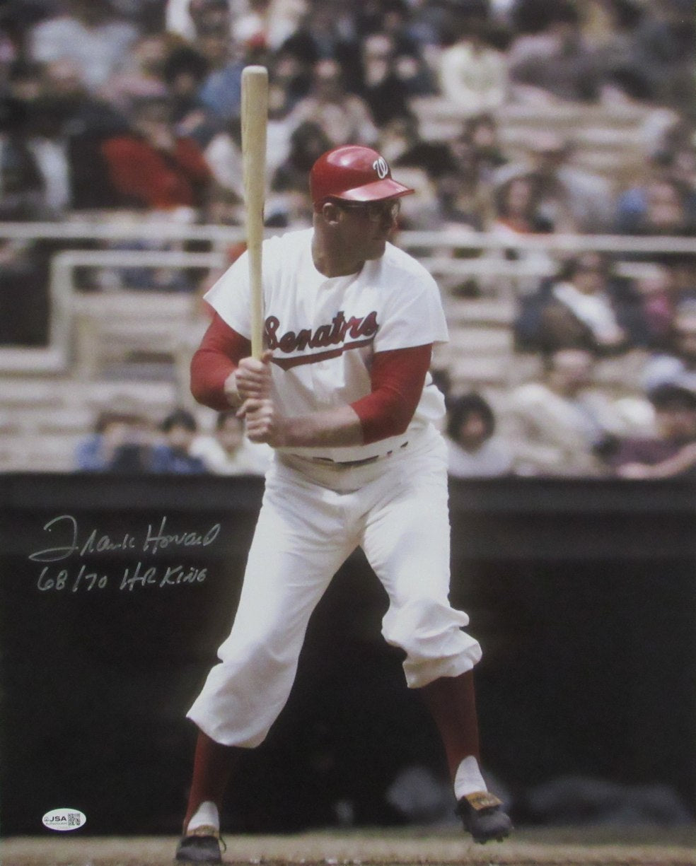 Frank Howard Signed & Insc "68/70 HR King" 16x20 Photo Senators JSA 213415