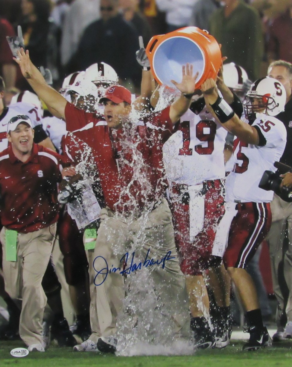Jim Harbaugh Signed/Autographed 16x20 Photo Stanford JSA 213417