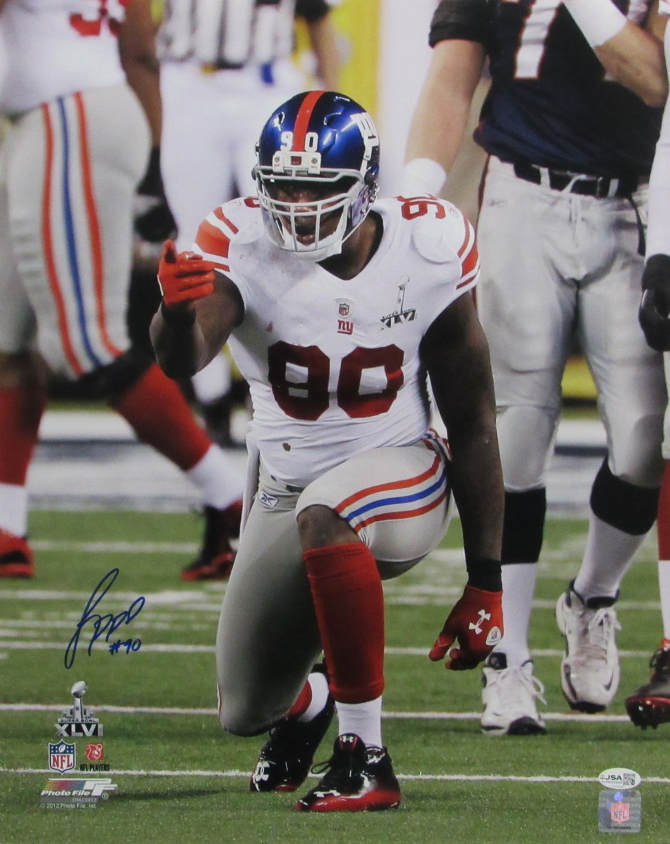 Jason Pierre Paul Signed/Autographed 16x20 Photo Giants SB XLVI JSA 213418