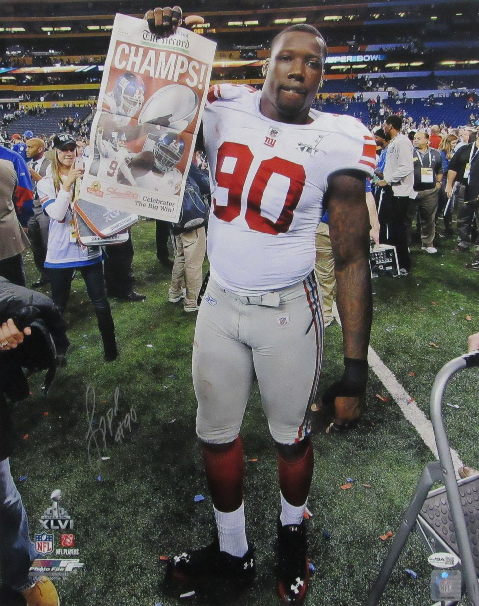 Jason Pierre Paul Signed/Autographed 16x20 Photo Giants SB XLVI JSA 213419
