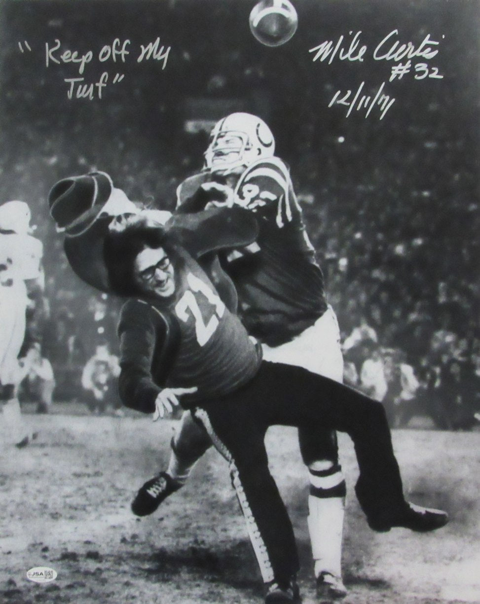 Mike Curtis Signed & Insc "Keep of My Turf" 16x20 Photo Colts JSA 213420