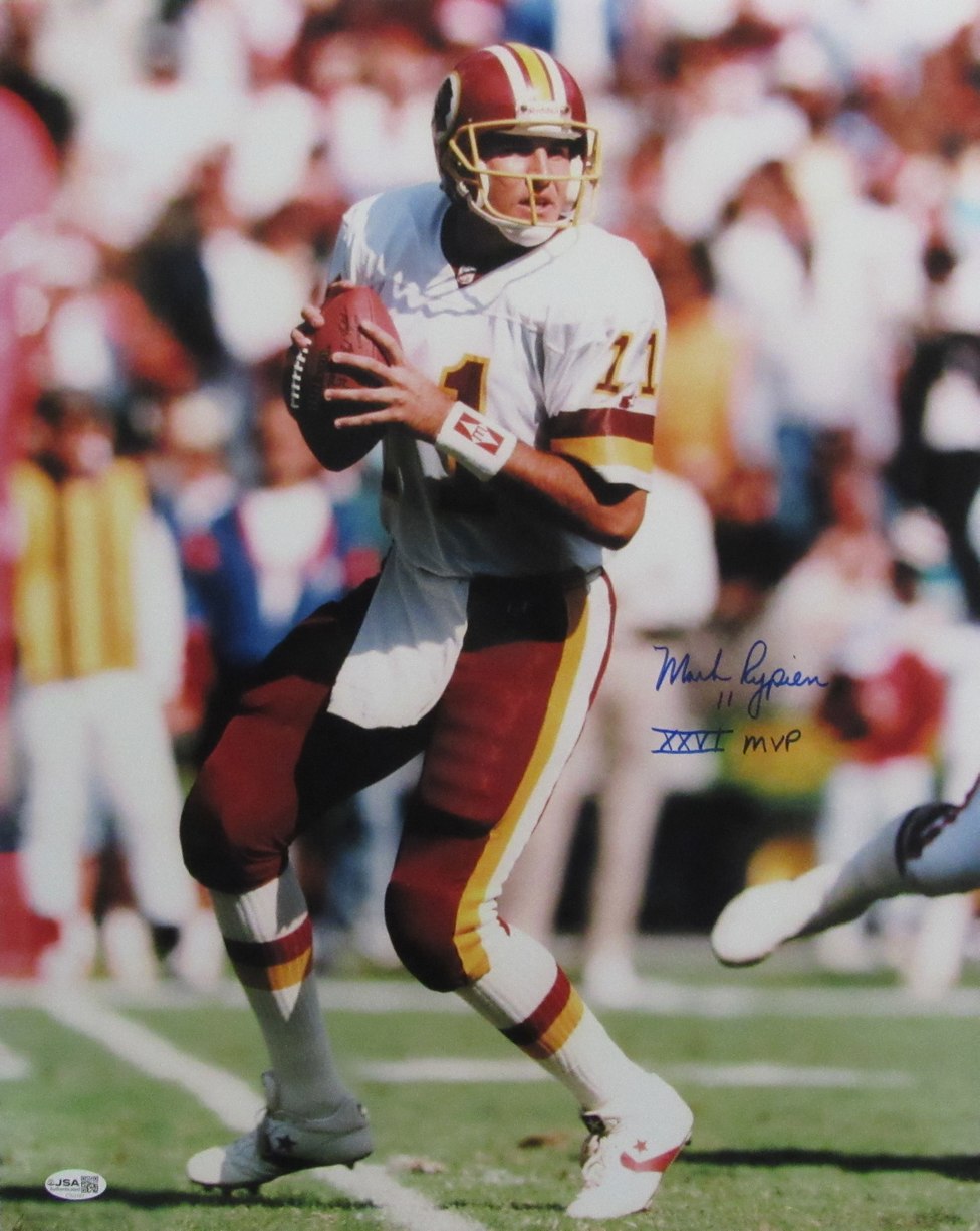 Mark Rypien Signed & Insc "XXVI MVP" 16x20 Photo Redskins JSA 213437