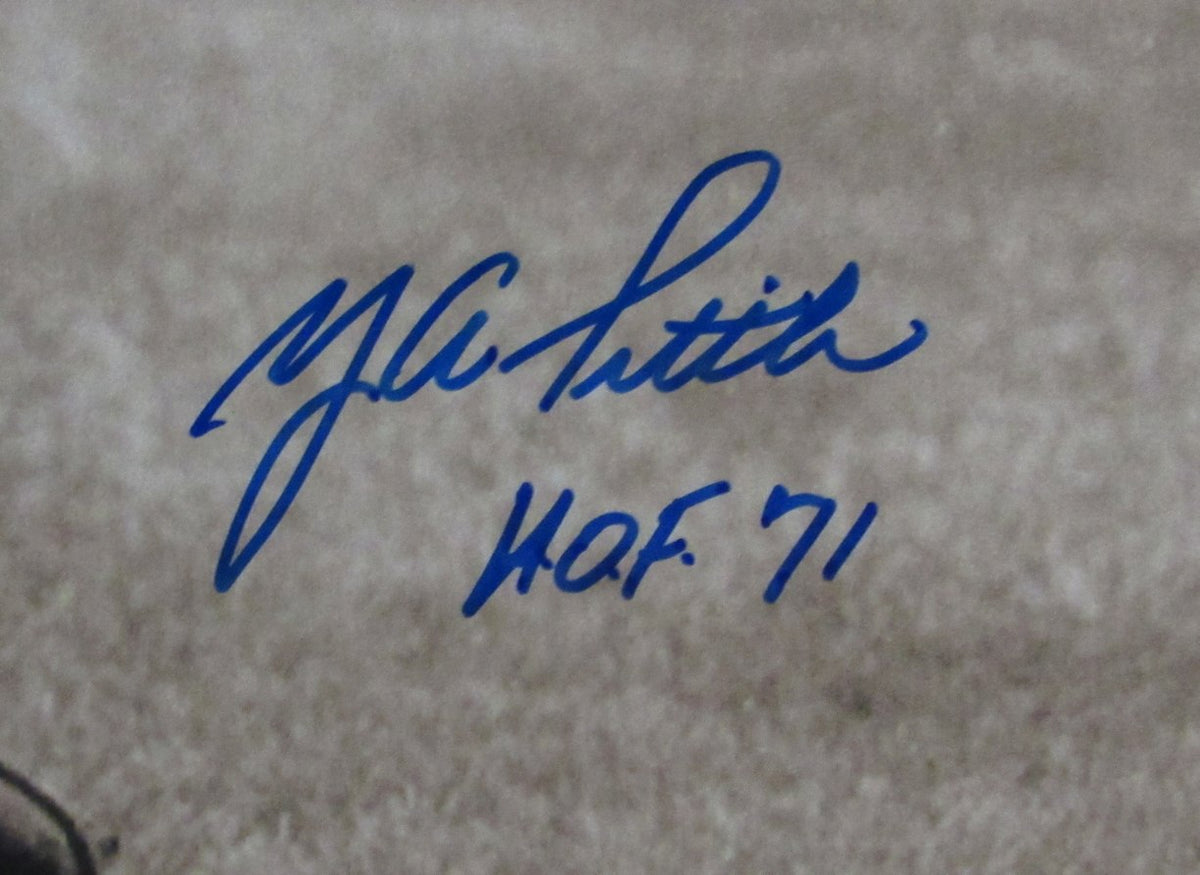Y.A. Tittle Signed/Autographed & Insc "HOF 71" 16x20 Photo Giants JSA 213439