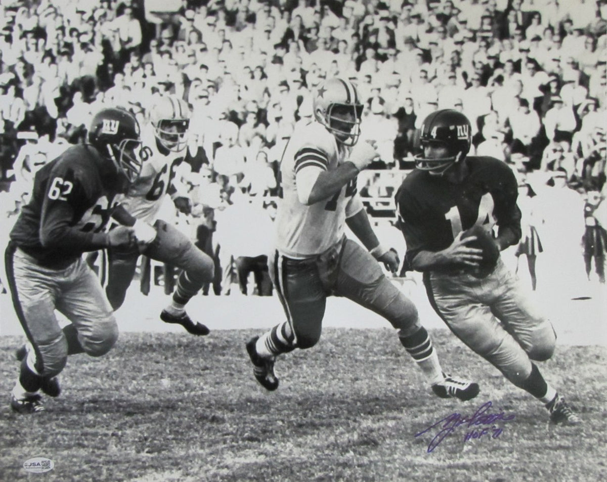 Y.A. Tittle Signed/Autographed & Insc "HOF 71" 16x20 Photo Giants JSA 213441