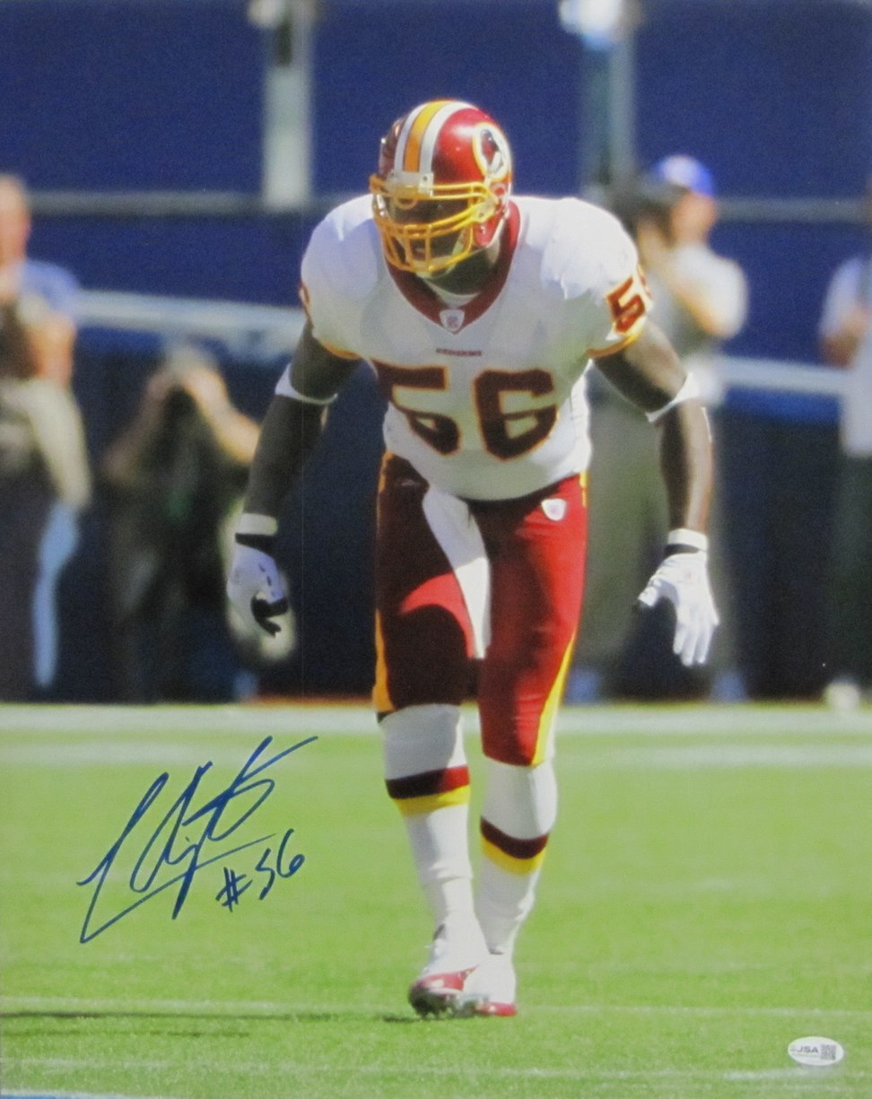 LaVar Arrington Signed/Autographed 16x20 Photo Redskins JSA 213443