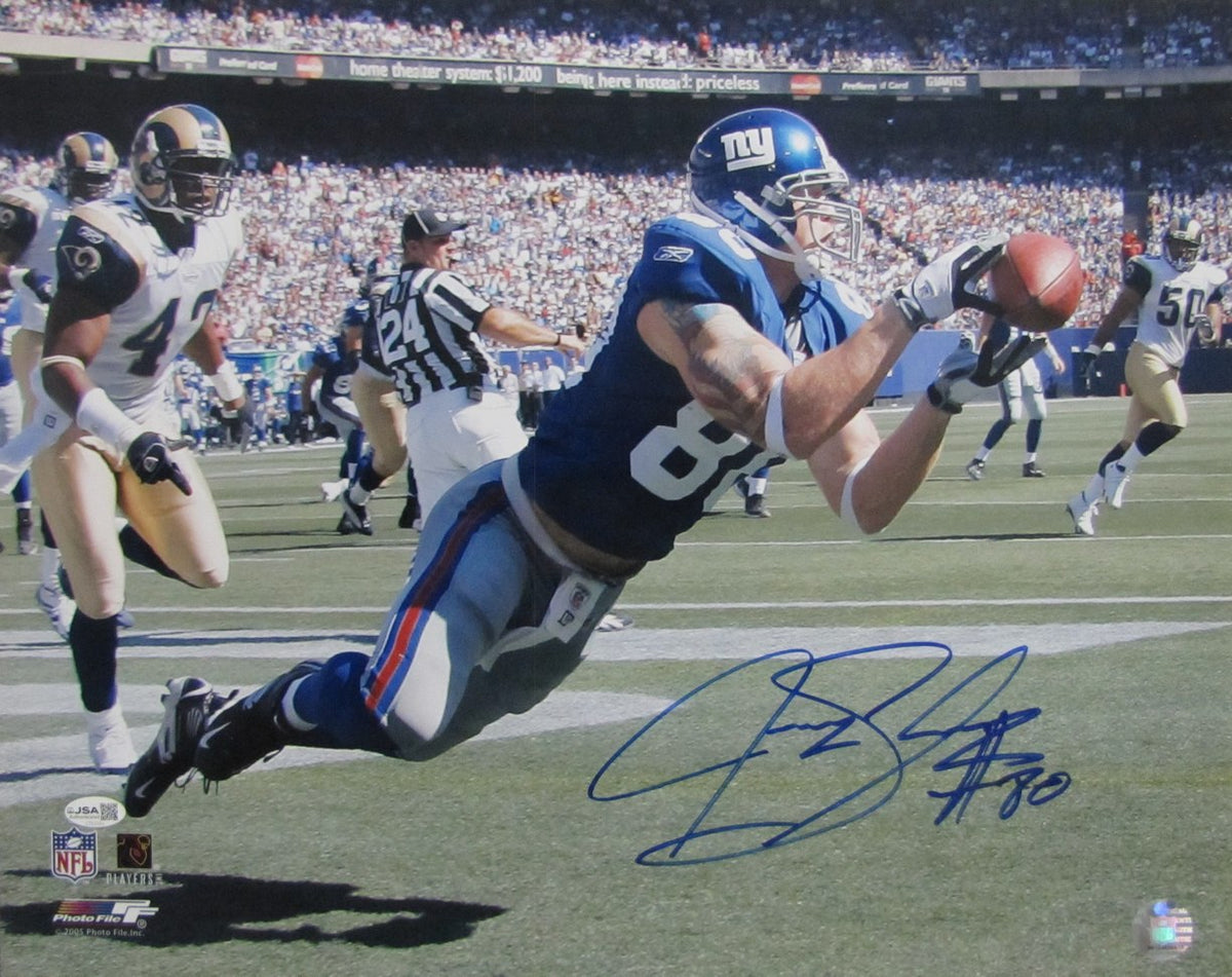 Jeremy Shockey Signed/Autographed 16x20 Photo Giants JSA 213444