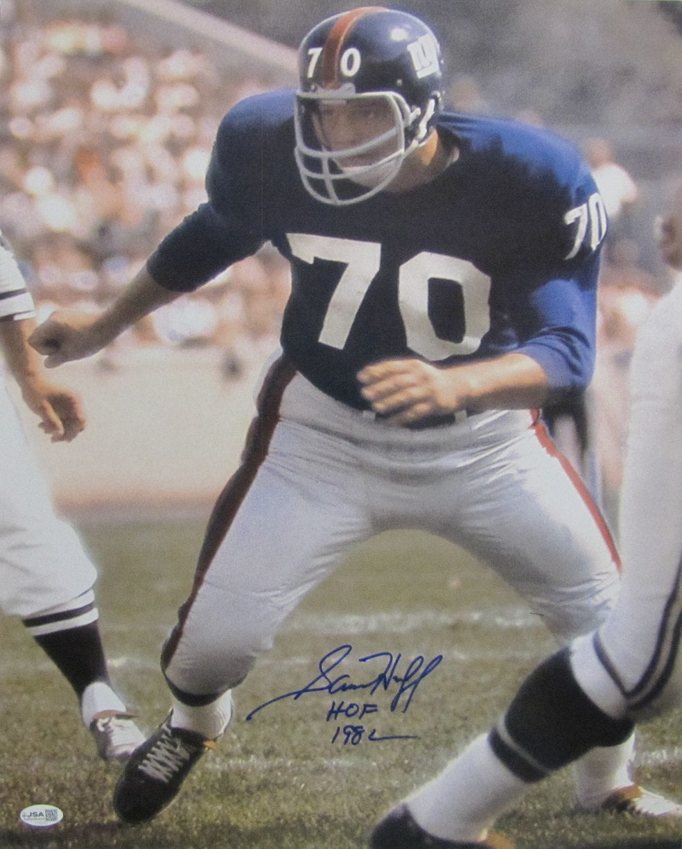 Sam Huff HOF Signed/Autographed 16x20 Photo Giants JSA 213445