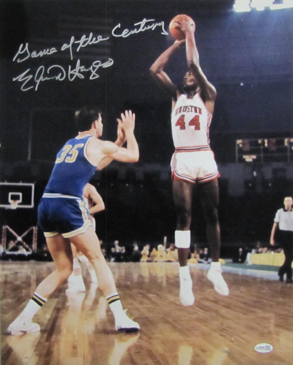 Elvin Hayes HOF Signed & Insc "Game of the Century" 16x20 Photo Houston JSA 3447