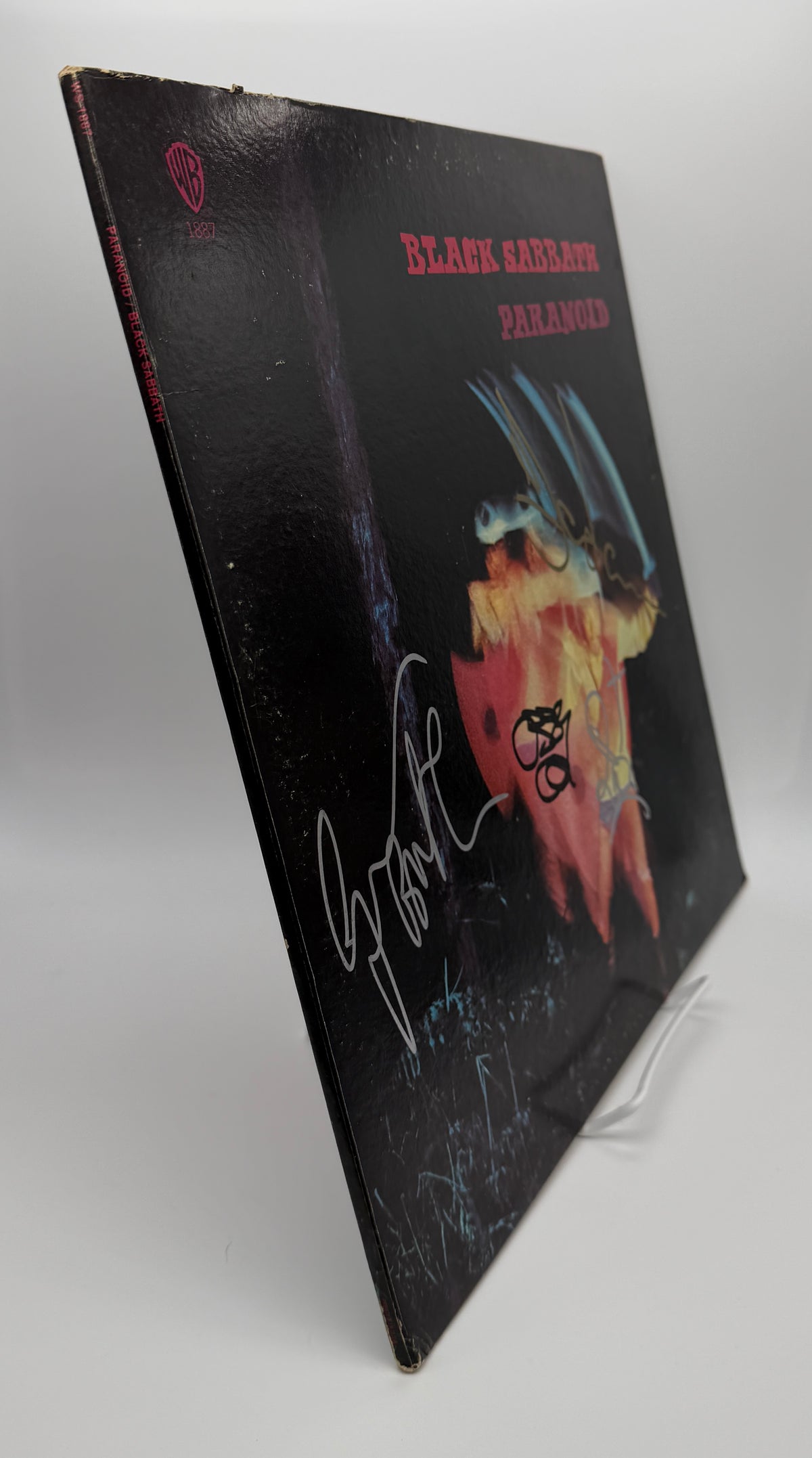 Black Sabbath - Ozzy Osbourne Butler Iommi & Ward Signed Paranoid LP Vinyl PSA