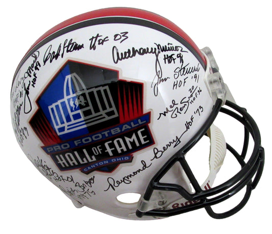 NFL Hall of Famers Multi-Signed (21) Full Size Replica Football Helmet 213067
