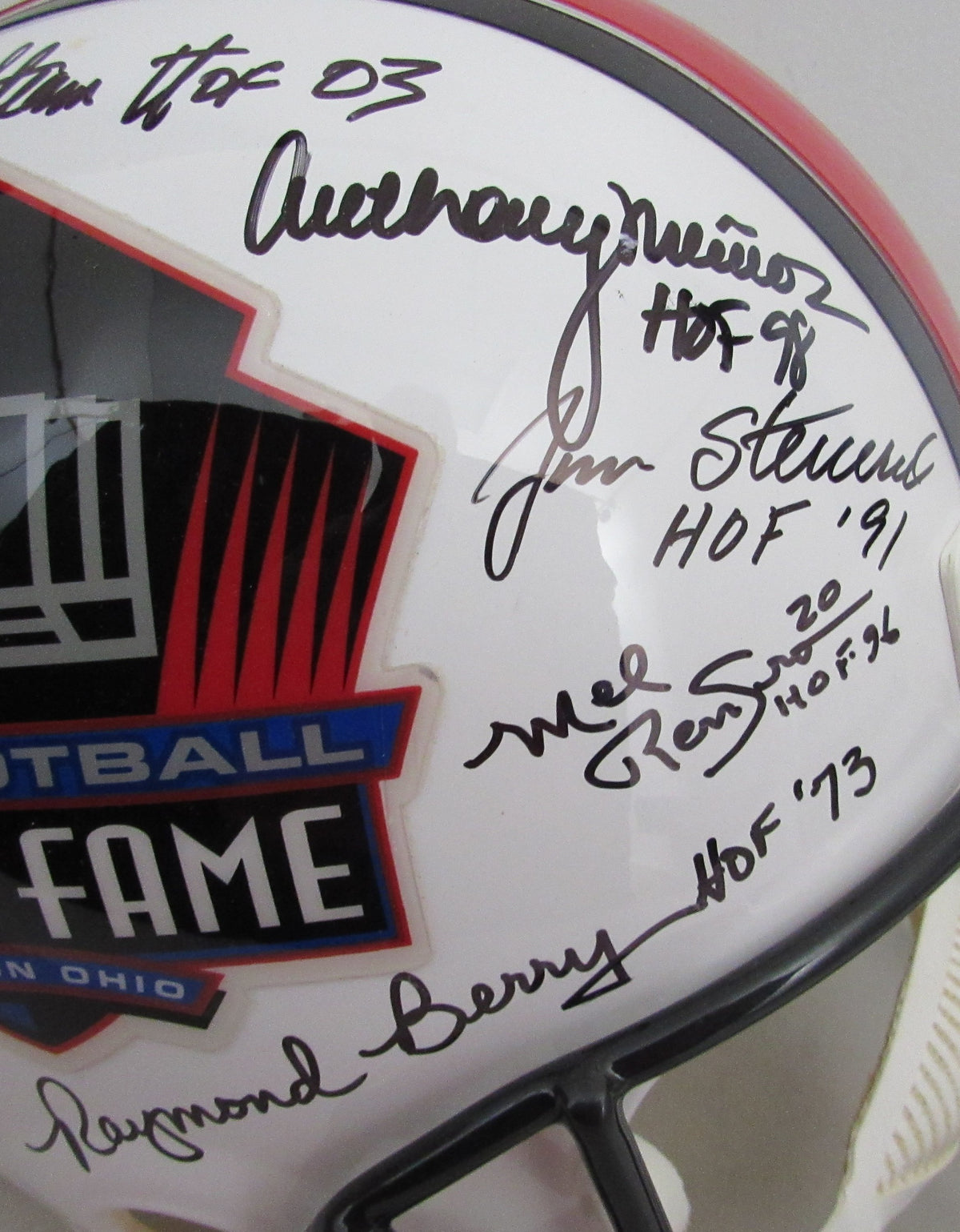 NFL Hall of Famers Multi-Signed (21) Full Size Replica Football Helmet 213067