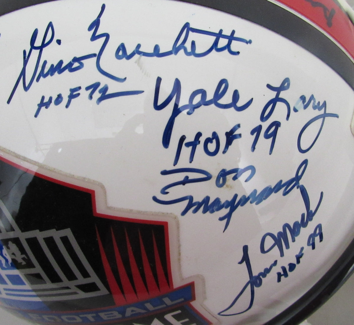 NFL Hall of Famers Multi-Signed (32) Full Size Replica Football Helmet 213068