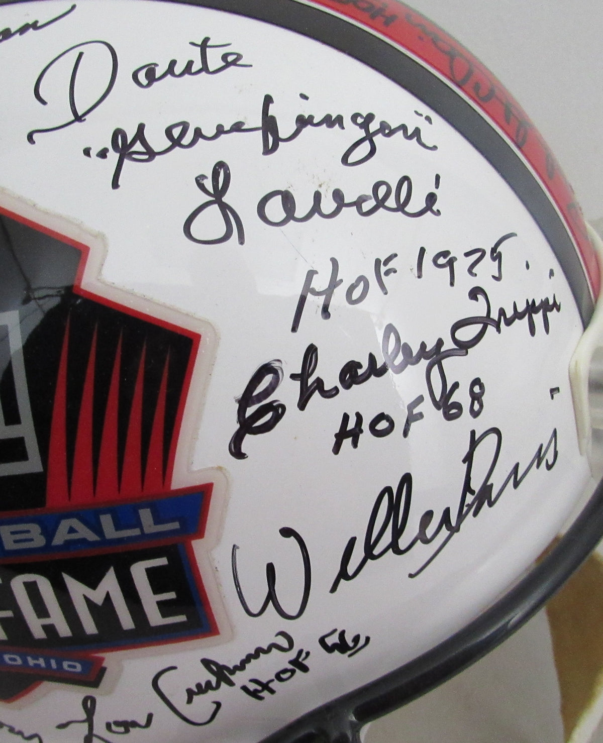 NFL Hall of Famers Multi-Signed (24) Full Size Replica Football Helmet 213070