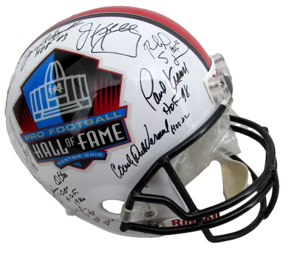 NFL Hall of Famers Multi-Signed (20) Full Size Replica Football Helmet 213071