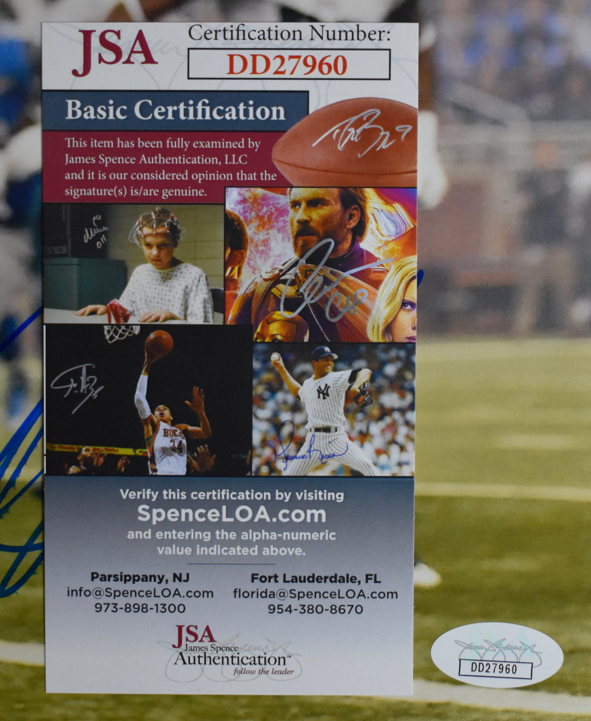 Calvin Johnson HOF Signed/Autographed 11x14 Photo Lions JSA 213903