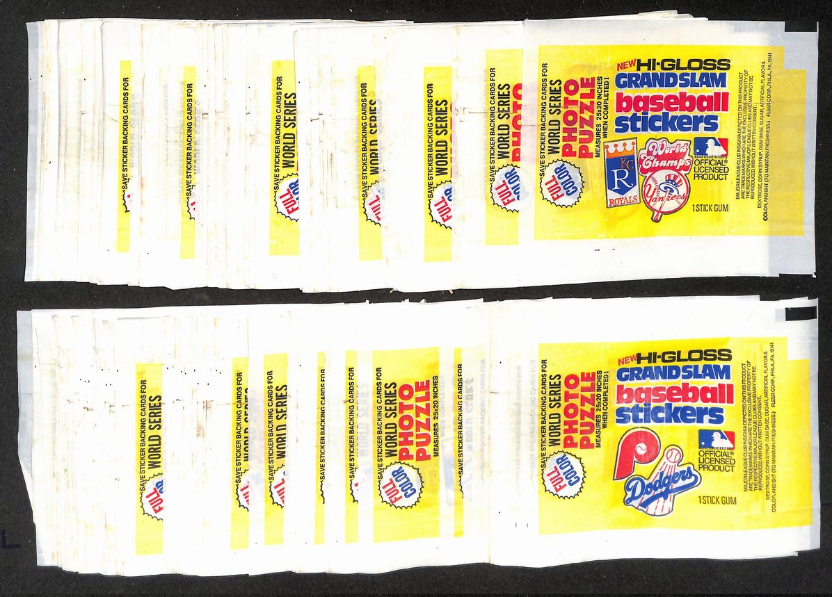 Lot of (407) 1978 Fleer MLB Baseball Stickers Wax Pack Wrappers 213926