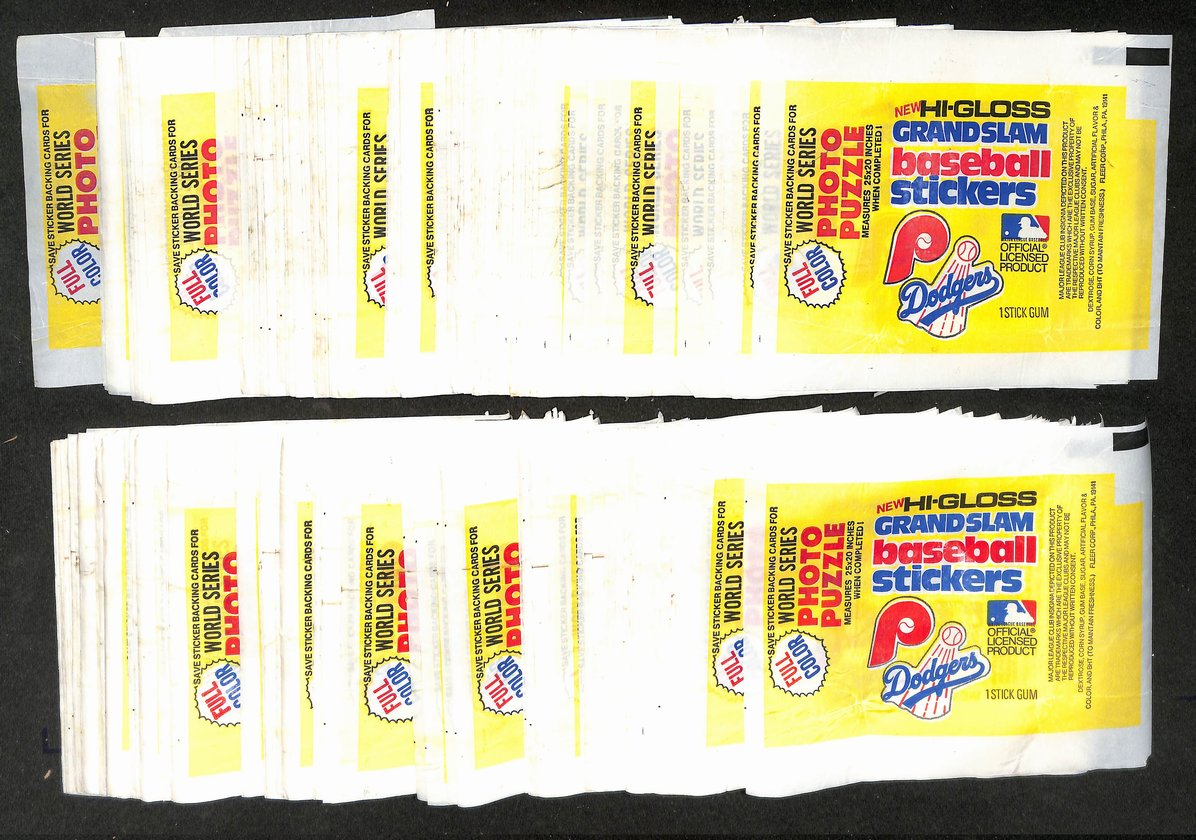 Lot of (407) 1978 Fleer MLB Baseball Stickers Wax Pack Wrappers 213926