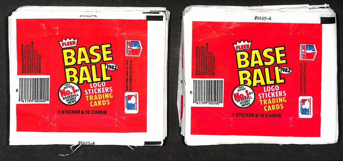 Lot of (415) 1982 Fleer MLB Baseball  Wax Pack Wrappers 213927