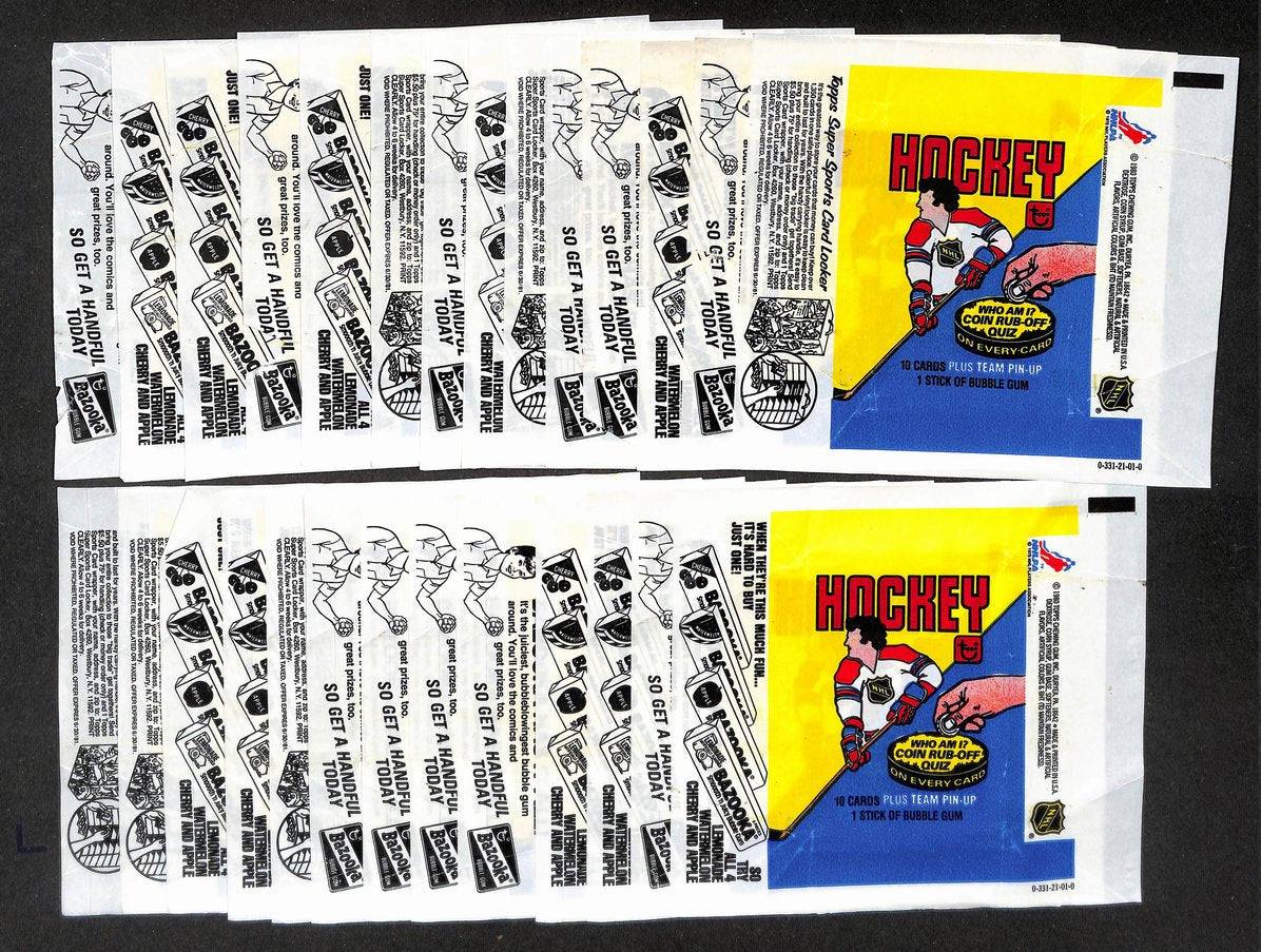 Lot of (27) 1980-1981 Topps NHL Hockey Wax Pack Wrappers 213930