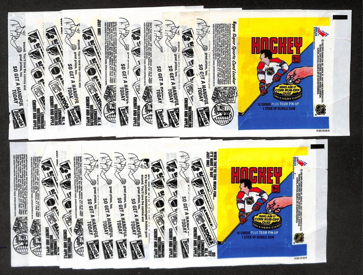 Lot of (27) 1980-1981 Topps NHL Hockey Wax Pack Wrappers 213930