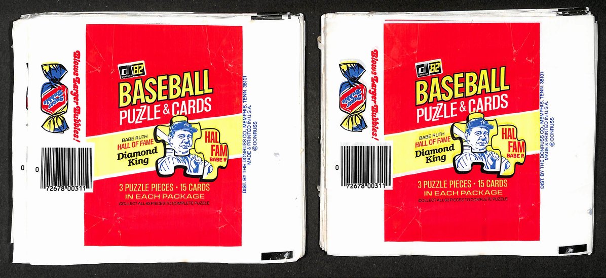 Lot of (262) 1982 Donruss MLB Baseball  Wax Pack Wrappers 213932