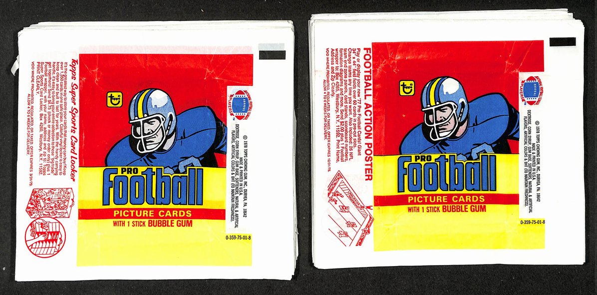 Lot of (225) 1978 Topps NFL Football Wax Pack Wrappers 213939
