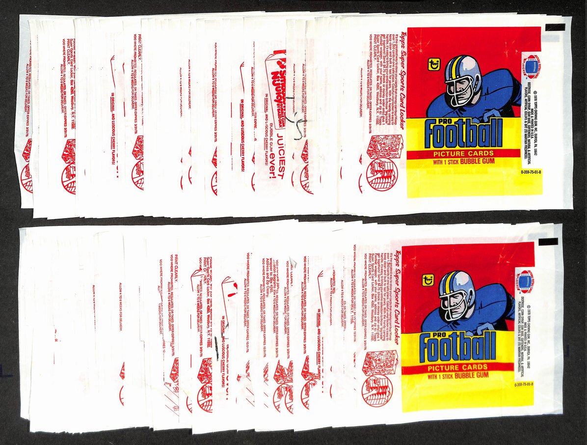 Lot of (225) 1978 Topps NFL Football Wax Pack Wrappers 213939