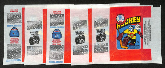 Lot of (5) 1976-1977 O-Pee-Chee OPC NHL Hockey Wax Pack Wrappers 213941