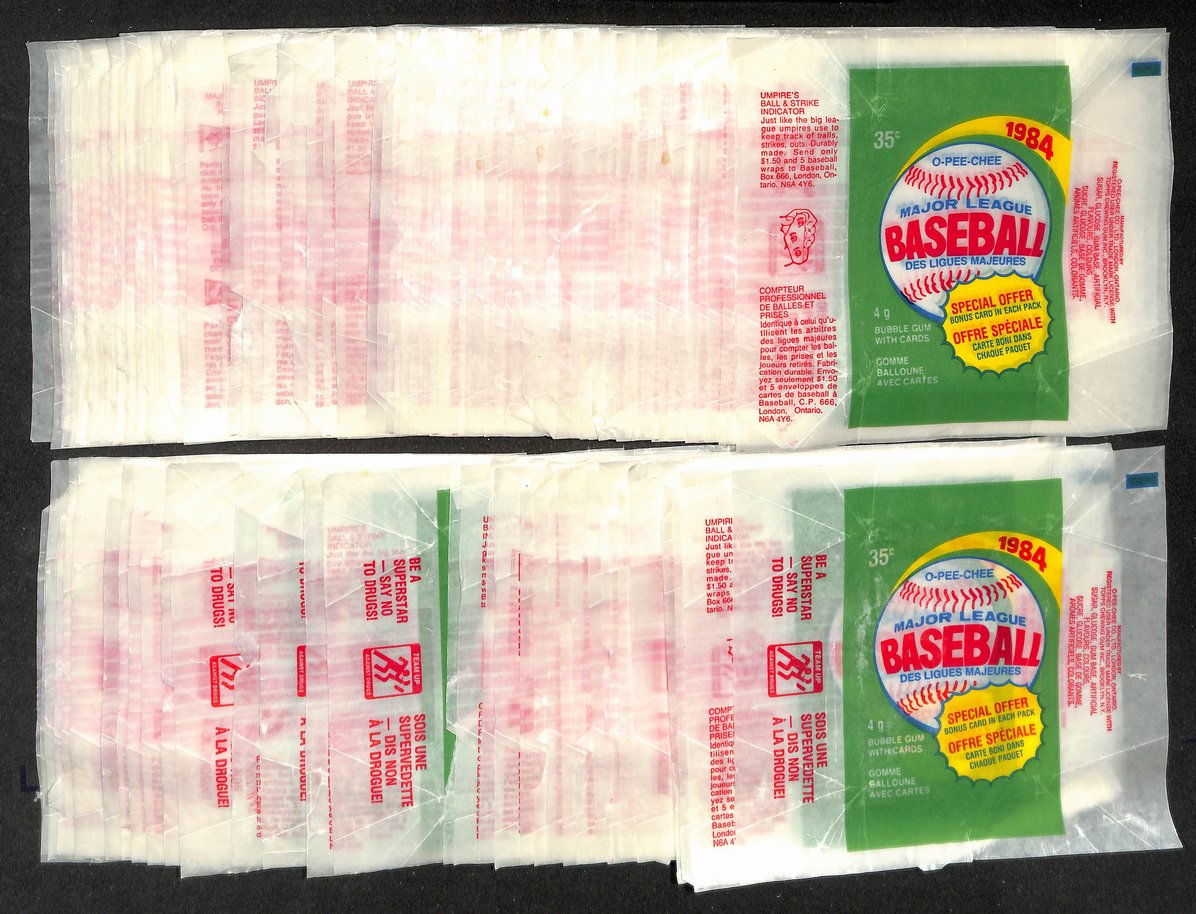 Lot of (210) 1984 O-Pee-Chee OPC MLB Baseball  Wax Pack Wrappers 213951