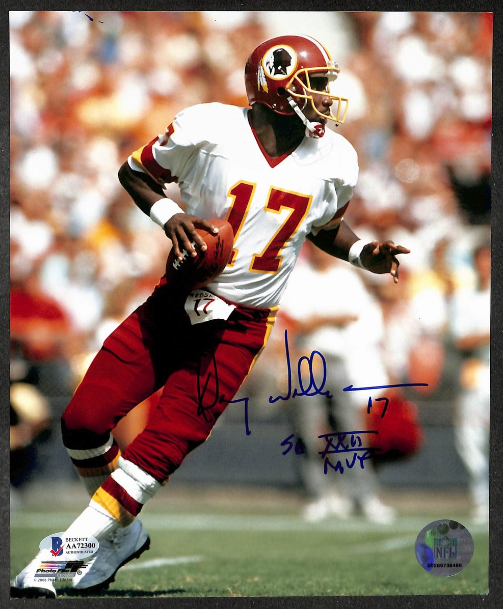 Doug Williams Signed & Insc SB XXII MVP 8x10 Photo Redskins BAS 213953