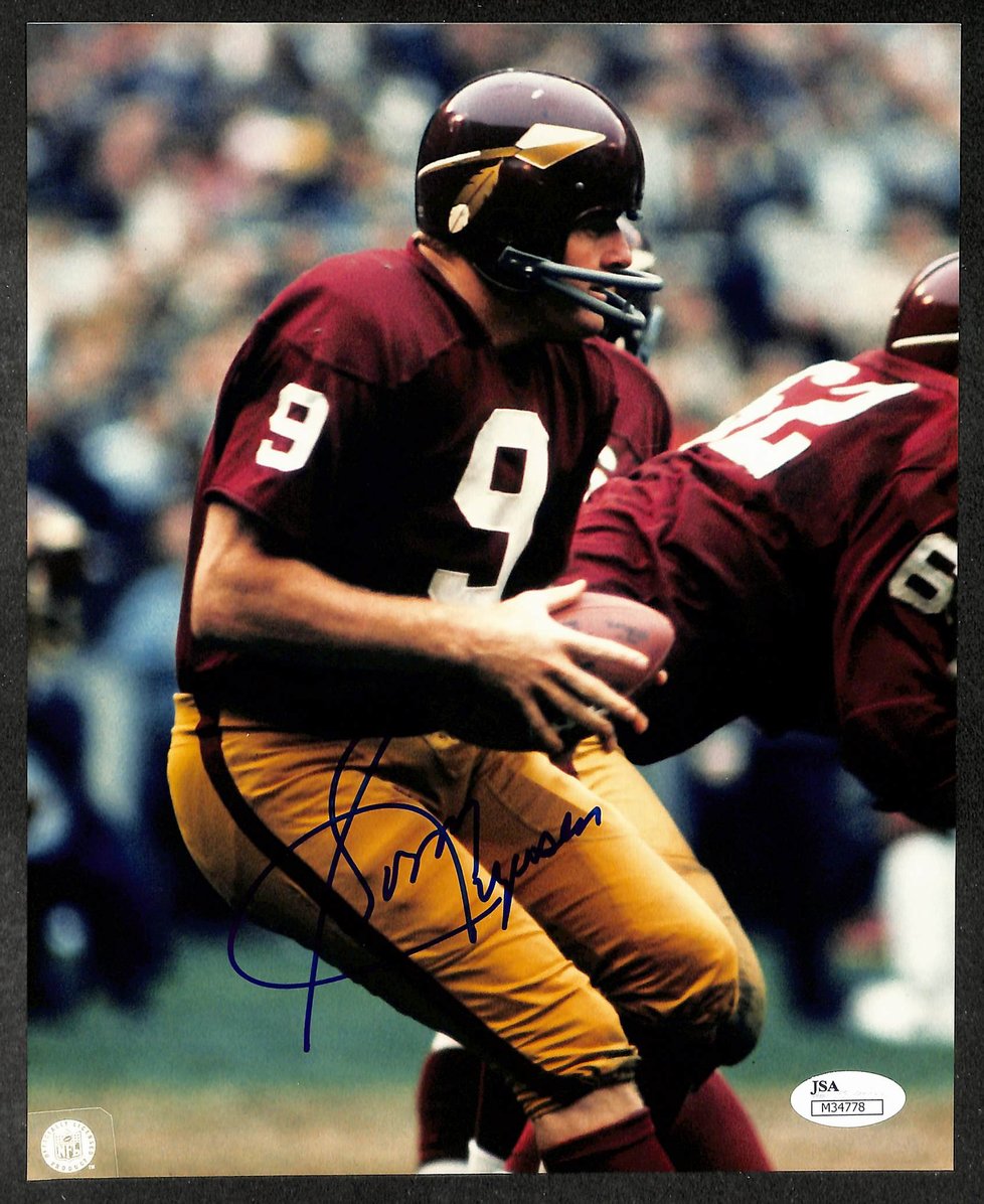 Sonny Jurgensen HOF Signed/Autographed 8x10 Photo Redskins JSA 213960