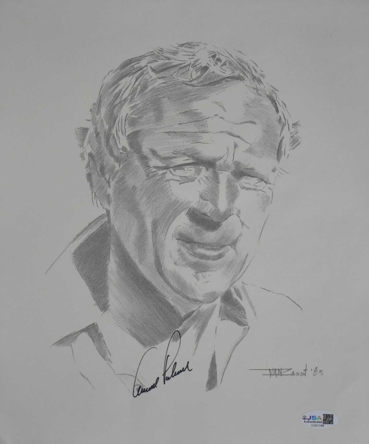 Arnold Palmer Signed/Autographed 10x12 Lithograph Sketch Golf JSA 213911