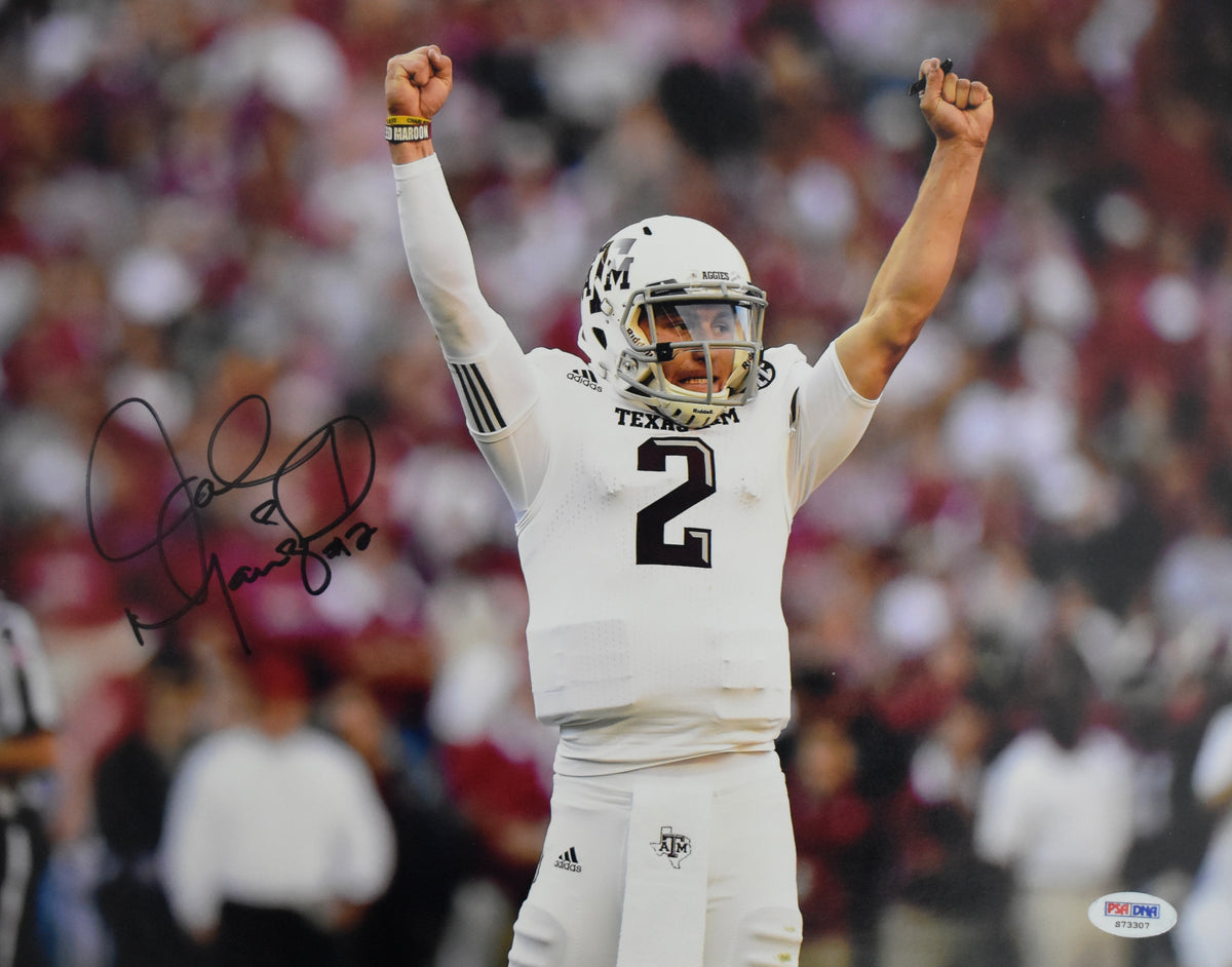 Johnny Manziel Signed/Autographed 11x14 Photo Texas A&M PSA 213915