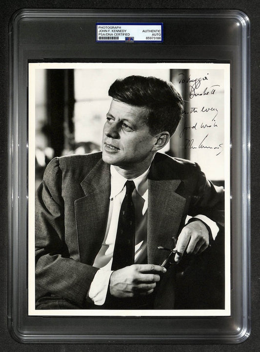 John F. Kennedy Signed/Autographed 8x10 B&W Photo President PSA/DNA 213968
