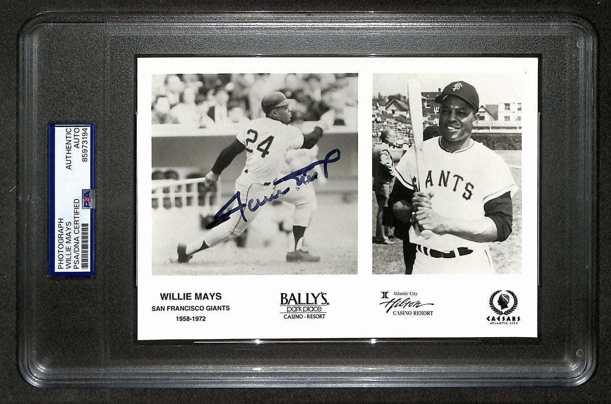 Willie Mays HOF Signed/Autographed 5x7 Photo Giants PSA/DNA 213976