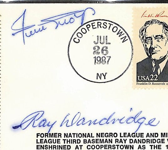 Willie Mays HOF & Dandridge Signed/Autographed FDC Envelope Giants 1987 PSA 3981