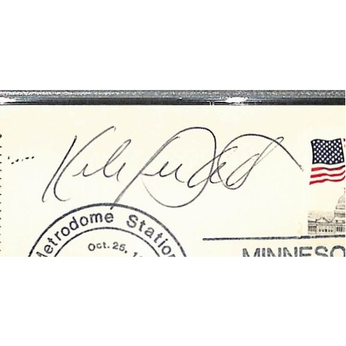 Kirby Puckett HOF Signed/Autographed FDC Envelope Twins 1987 PSA 213983
