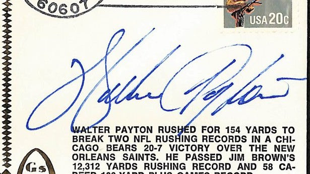 Walter Payton HOF Signed/Autographed FDC Envelope Bears 1984 PSA 213989