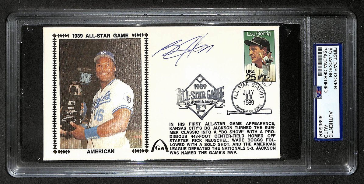 Bo Jackson Signed/Autographed FDC Envelope Royals 1989 ASG PSA 213990