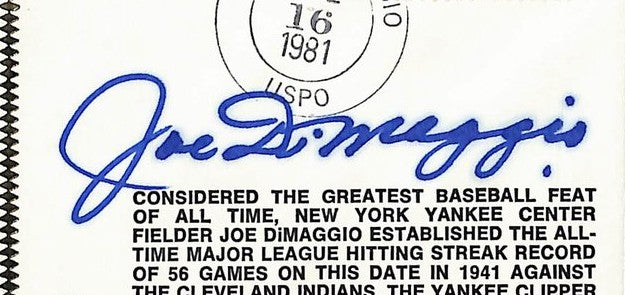 Joe DiMaggio HOF Signed/Autographed FDC Envelope Yankees 1981 PSA 213991
