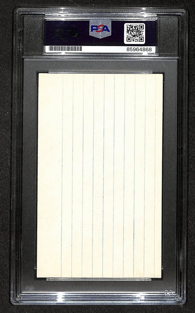 Red Grange HOF Signed/Autographed 3x5 Index Card Bears PSA 214004