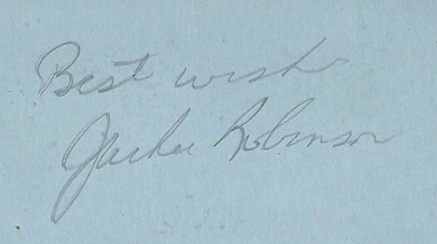 Jackie Robinson HOF Signed/Autographed 2.5x5 Tag Cut Pass Dodgers PSA 214006
