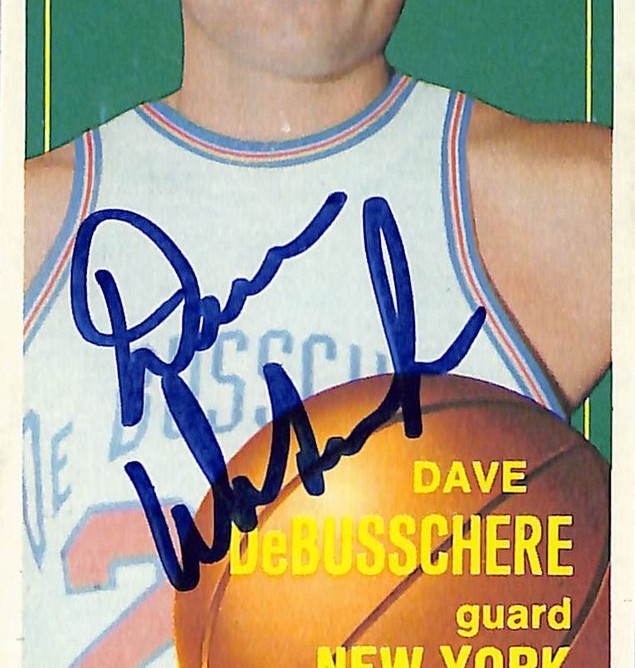 Dave DeBusschere HOF Signed/Autographed 1970-1971 Topps Card Knicks PSA 214008