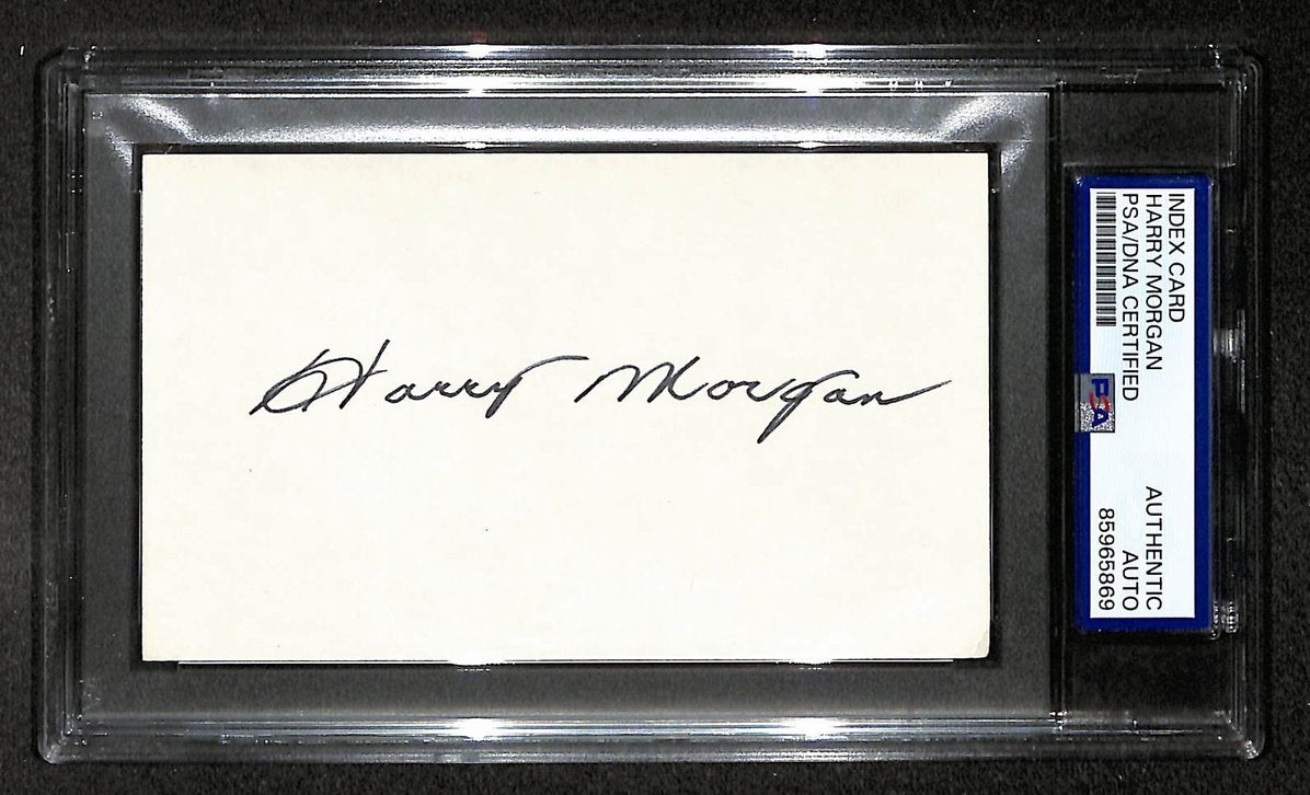 Harry Morgan Signed/Autographed 3x5 Index Card MASH Actor PSA 214014