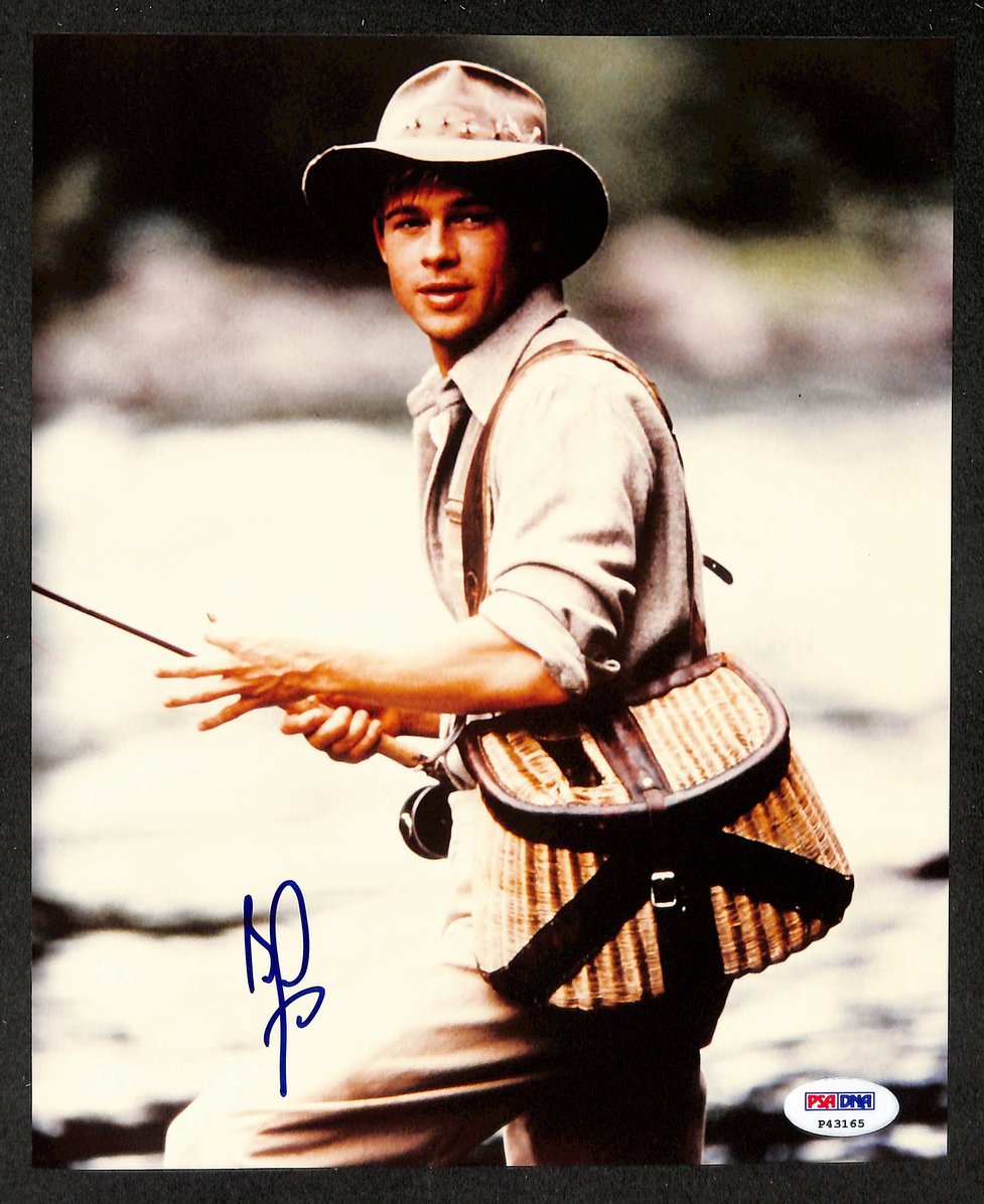 Brad Pitt Actor A River Runs Through It Signed 8x10 Photo PSA/DNA 211409