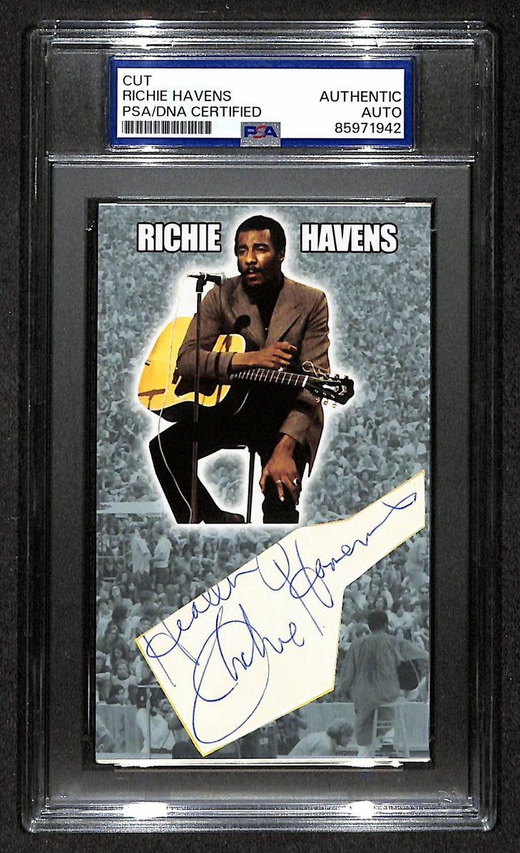 Richie Havens Signed/Autographed Cut Custom Card Soul Singer PSA/DNA 214028