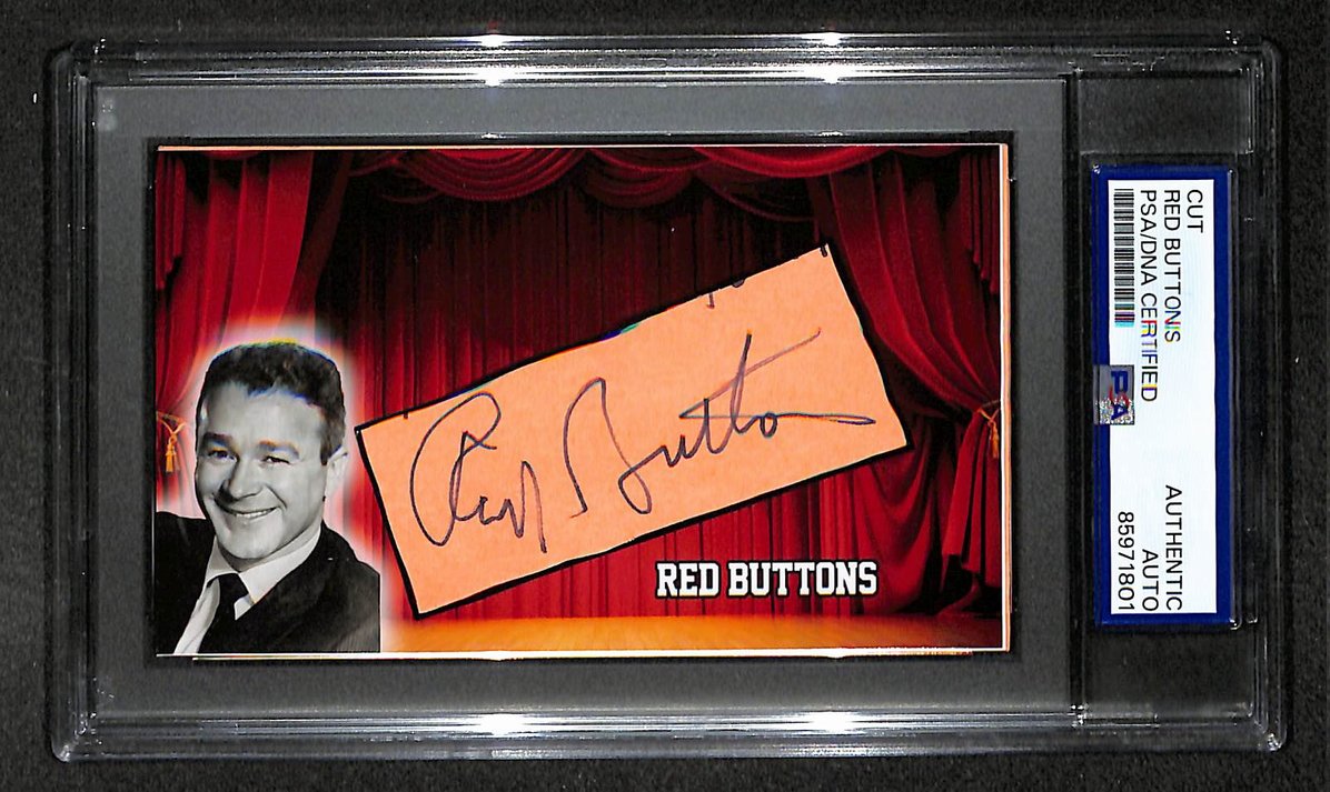 Red Buttons Signed/Autographed Cut Custom Card Comedian PSA/DNA 214032