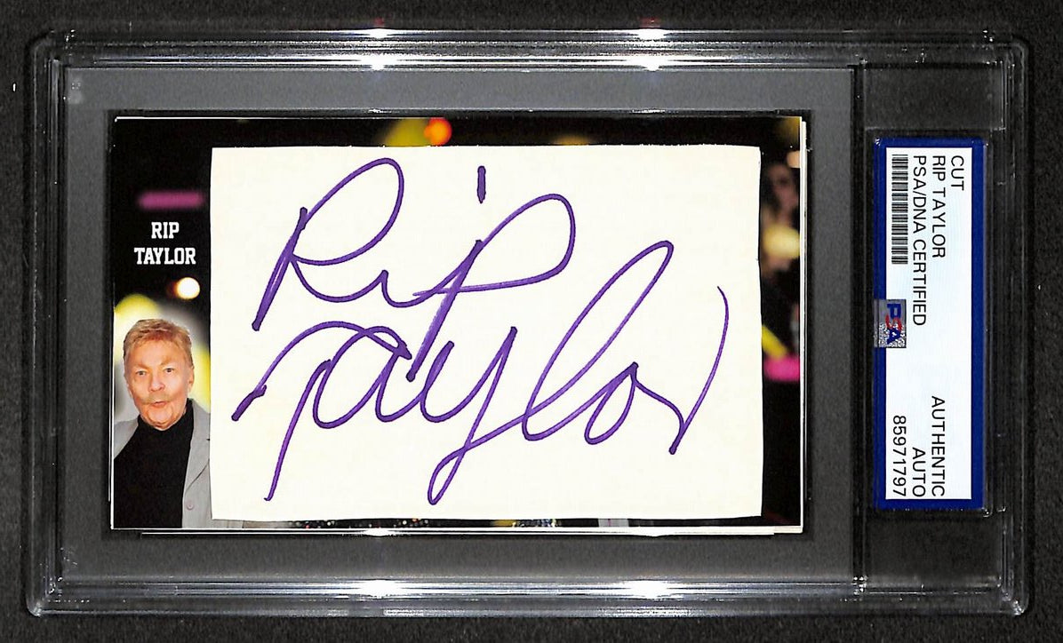 Rip Taylor Signed/Autographed Cut Custom Card Comedian PSA/DNA 214036