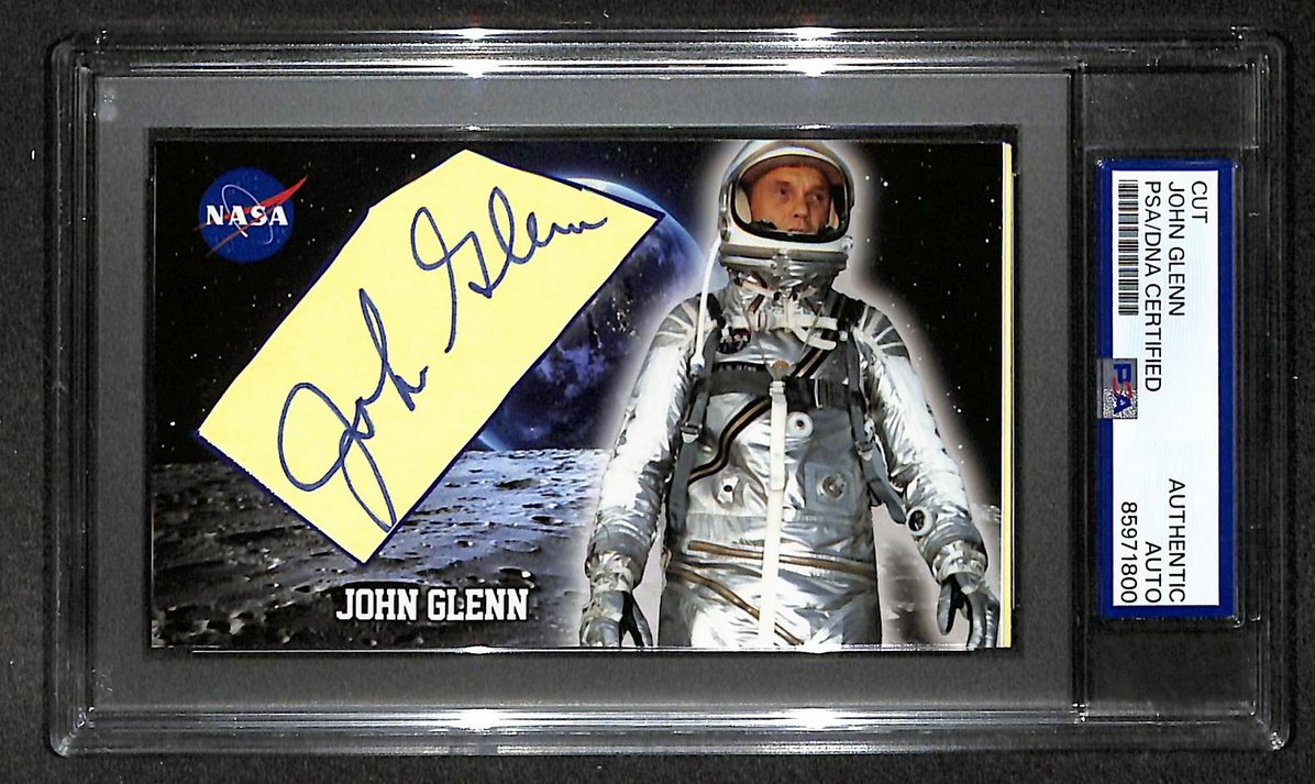 John Glenn Signed/Autographed Cut Custom Card NASA Astronaut PSA/DNA 214039