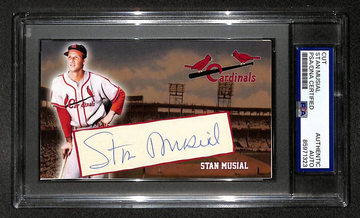 Stan Musial HOF Signed/Autographed Cut Custom Card Cardinals PSA/DNA 214046